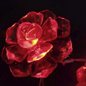 Cordão Pisca Rosas vermelho cristais luminosas 110V